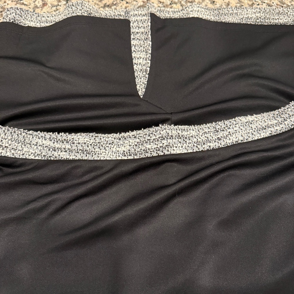 π Ann Taylor Factory Gray Tweed Knit Pencil Skirt 8 Stretch Lined Office Chic - Picture 8 of 16